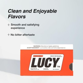 LUCY™ Nicotine Gum 4mg, 100 Count, Cinnamon - Health Canada Natural Health Product NPN 80108821 - NRT Stop Smoking Aid, Reduce Withdrawal Symptoms & Cravings