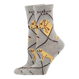 WHD Yellow Lab Socks (Gray, Medium)