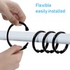Qulable 12 Packs Circular Shower Curtain Rings, Plastic Curtain O