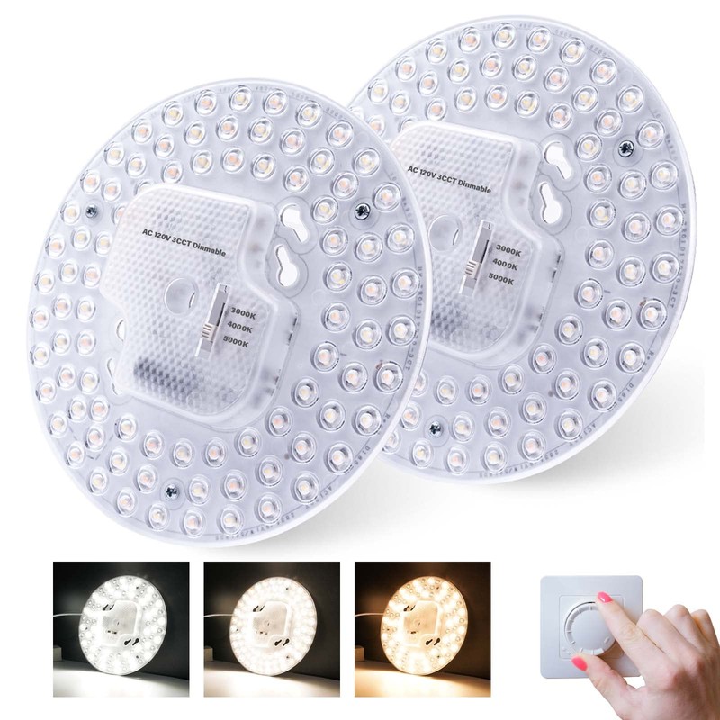 Lustaled 2Pack 36W LED Light Engine Retrofit Kit,6.69inch 3200LM 3CCT