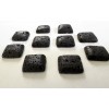 Unbranded 10 Lava Stone Square Cabochons Flat Backs Black 15mm