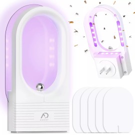 ADDOT Flying Insect Trap 395 nm Wavelength Tech, 5 Sticky Double-Sided Refill