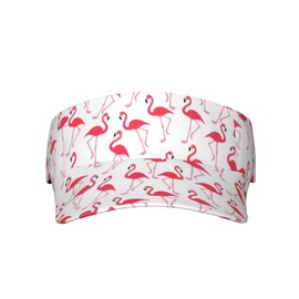 Pink Flamingo Visor Hats for Women Men, Sports Empty Top Baseball Cap for Outdoor Tennis Running