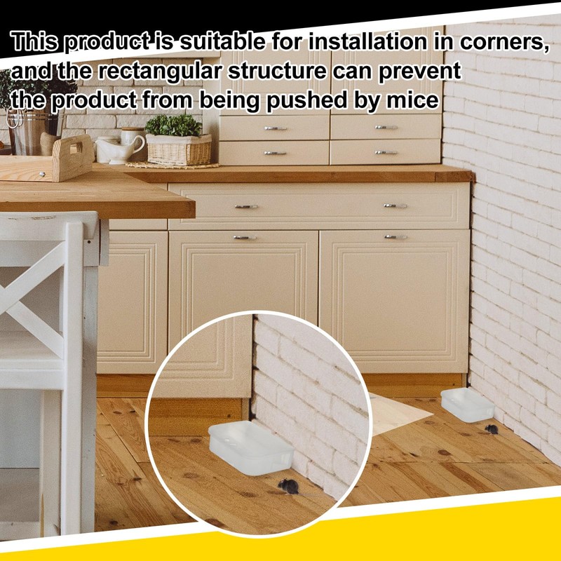 Qualirey 6 Pcs Mouse Bait Stations Mouse Stations with Keys