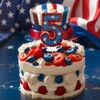laackys red and Blue Sequined Number Candles American Flag Birthday