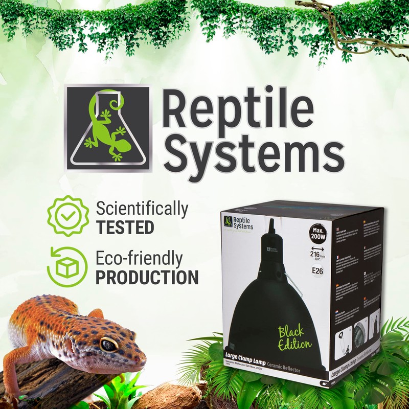 Reptile Systems Ceramic Reptile Clamp Lamp – Easy-to-Use 200w Lighting