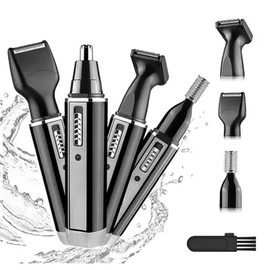 Nose Beard Trimmer Kit Electric 4 in 1 USB Rechargeable Hair Removal Men Shaver 300mah Lithium Battery