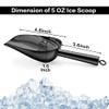 TeamFar - Cuchara de hielo de 5 onzas, cuchara pequeña