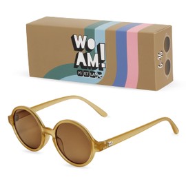 Ki ET LA Unisex Children's Woam Sunglasses, Amber Brown