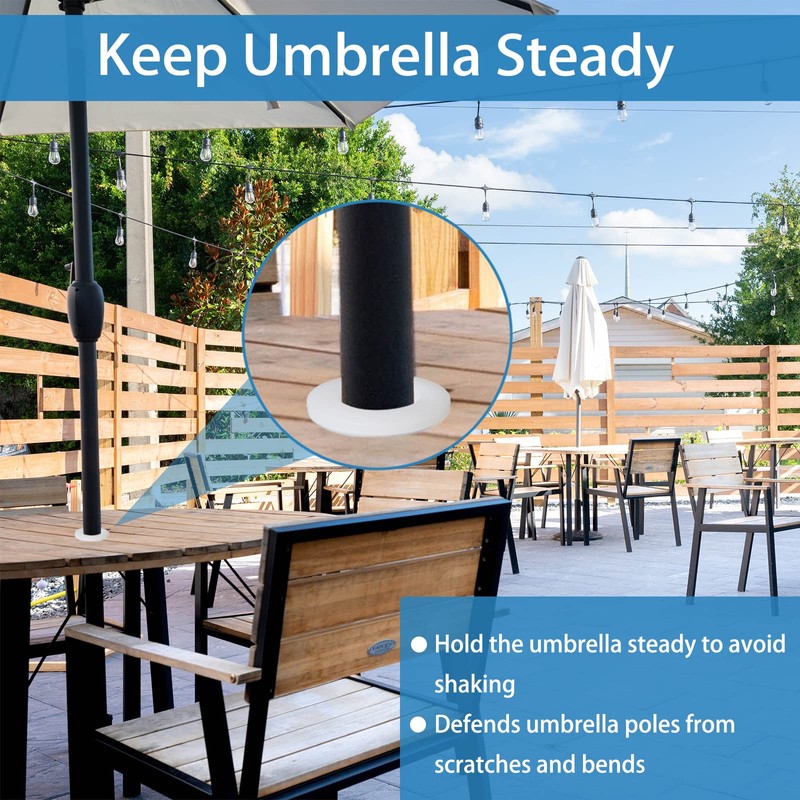 GHAMYEE Patio Table Umbrella Hole Ring Wedge Plug Stabilizer Sleeve