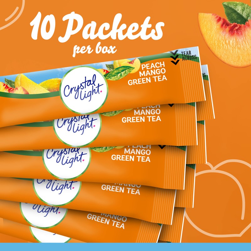 Crystal Light On-the-Go Drink Mix | Peach Mango Green Tea