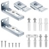 Bifold Closet Door Hardware Kit with Top/Bottom Bracket, Guide Wheel