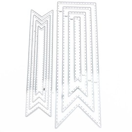 WANGCL 2 Set Bookmarks Metal Cutting Dies DIY Craft Carbon Steel Embossing Stencil Metal Stencils Scrapbooking Tool and Thin Banner Cutting Dies