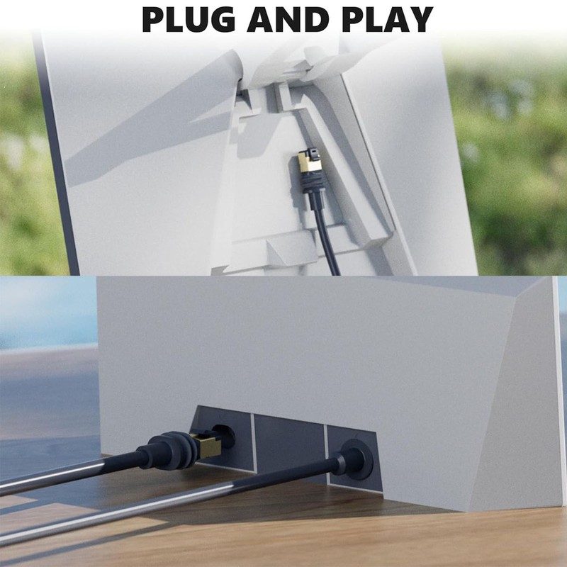 Rectangular Satellite Replacement Cable for V3 30FT 9.14m Outdoor Waterproof