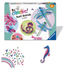Ravensburger 18247 BeCreative Pearl Animals Threading, DIY for Children from 6 Years