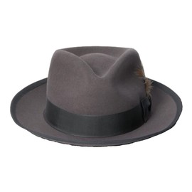 Stetson Mens Wool Felt Whippet Fedora Hat (Caribou, Medium)
