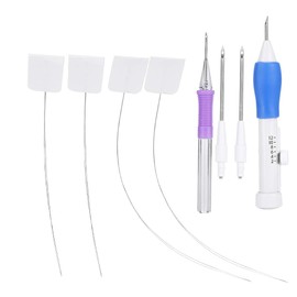 Kit de aguja perforadora de bordado con estuche bolígrafo mágico para bordado herramientas de costura DIY para manualidades enhebradoras