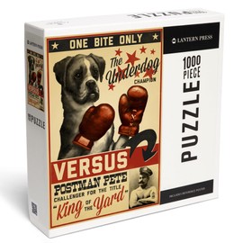 Boxer, Retro Boxing Ad (1000 Piece Puzzle, Challenging Jigsaw Puzzle for Adults, Made in USA)