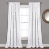 Lush Decor Single Window Curtain Panel White 95 by 54-inch