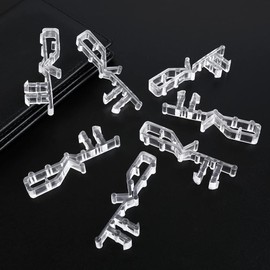 24 PCS Hidden Channel Valance Clips, 2-1/8inch Clear Plastic Blinds Clips for Valance with a Groove in The Back
