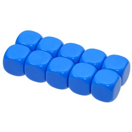 Shapenty 22mm Six Sided Blank Round Edged Acrylic Dice Cubes for Family Game DIY Number Letter Word Color Stickers Story Custom Dice Making Counting Party Favor, 10PCS (Dark Blue)