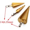 FIXTOOLS 3PCS HSS Step Bits, High Speed Steel Step Drill