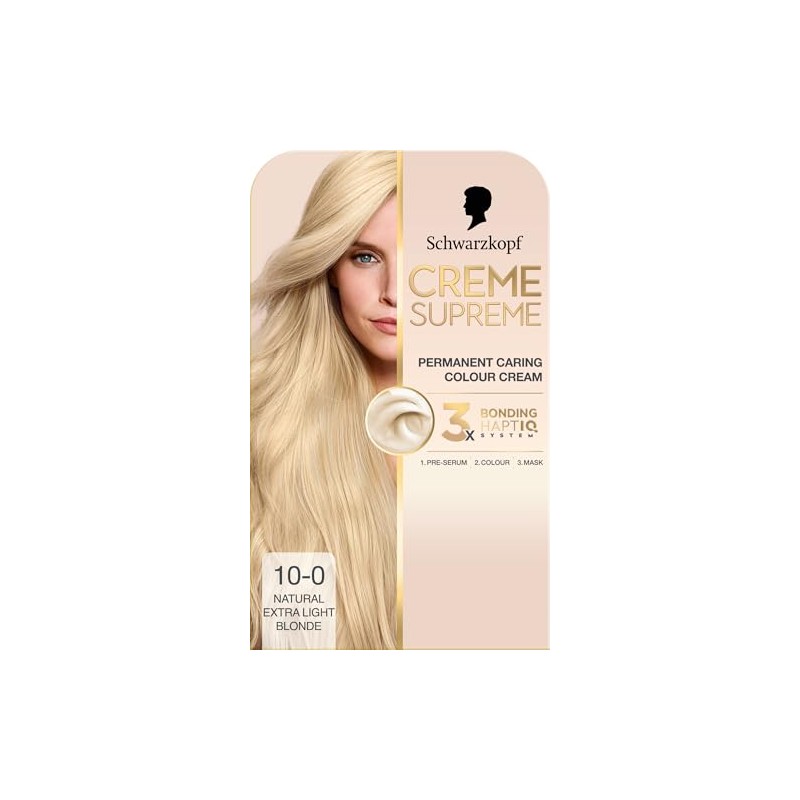 Schwarzkopf Creme Supreme 10-0 Natural Extra Light Blonde, Permanent Hair