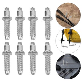 Garneck Set of 8 Metal Tips for Hiking Poles - Robust Tungsten Steel Pole Tips for Optimal Grip and Hiking and Walking