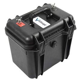 Elephant Cases Voltage 55AH Wateproof Battery Box Enclosure with Stainless Steel Battery Post and wingnuts for Kayak, Trolling Motor, Small Boat or Solar Power Backup