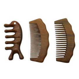 Wooden Labor Comb, 3 PCS Sandalwood Birthing Comb, Scalp Massage Combs Relieve Labor Pain Wood Combs for Women A Must-Have Pregnancy Gift for Pregnant Women