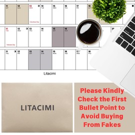 Yearly Wall Calendar with Holidays, Full Year Calendar One Page, Annual Year Wall Calendar with Stickers, Horizontal, 23"X 33" (Open), Paper Folded