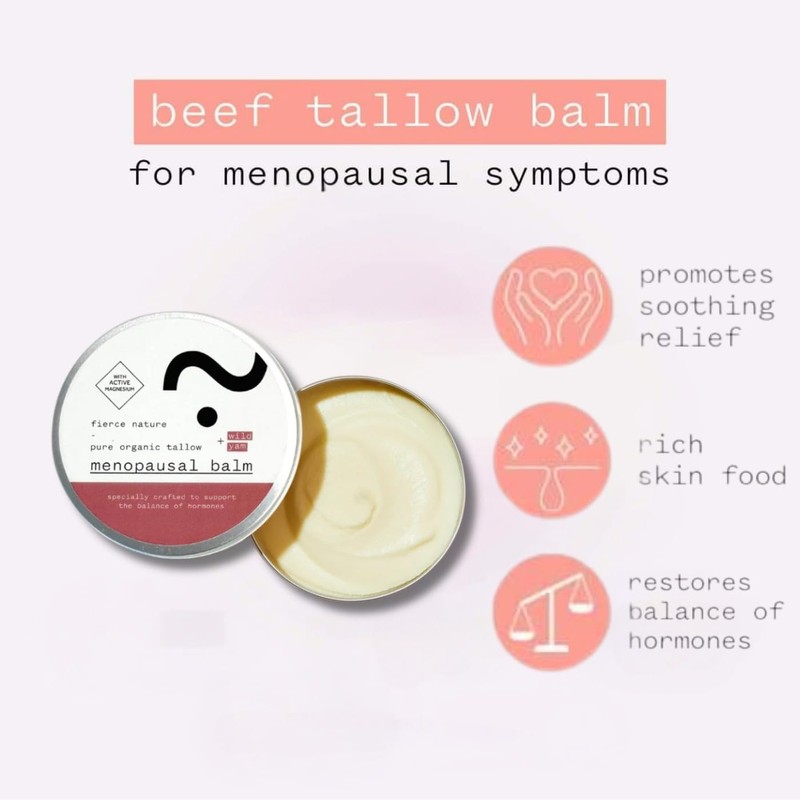Fierce Nature Pure Organic Tallow Menopausal Balm with Wild Yam