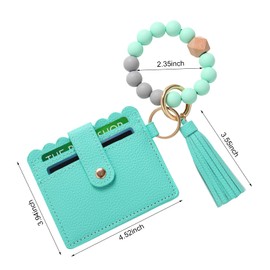 Unistybag Wristlet Keychain for Women Silicone Key Ring Bracelet Wristlet Wallet Bracelet Keychain Card Holder Keyring