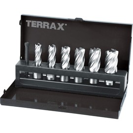 Ruko 108820 Terrax Core Drill Set Weldon 12 - 22 mm and 30 mm Cut Depth