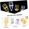 SAFIGLE 20pcs DIY Nail Art Ornaments Manicure Decor with Golden