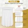 Lumaycens 2 Pack Cocktail Table Covers with Skirt 32x43in White