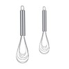 Xzhixiao 2 Pieces Flat Wire Egg Whisk Stainless Steel Egg