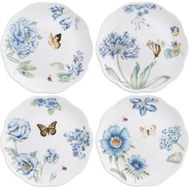 Lenox 833416 Butterfly Meadow Blue 4-Piece Dessert Plate Set