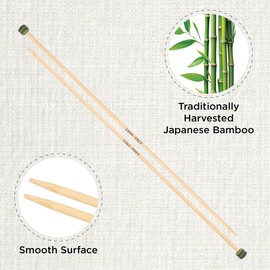 KnitPro Bamboo Single-Pointed Needles 25cm 3.00mm - 3pcs, Brown