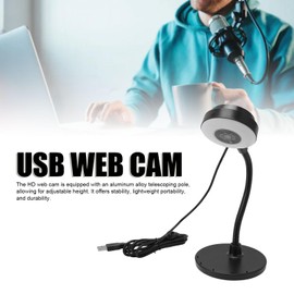 Ouitble Webcam with Light 8MP USB Web Cam PC Streaming Web Camera TOF Autofocus with Remote Control in MIC for PC Computer Laptop Integrated