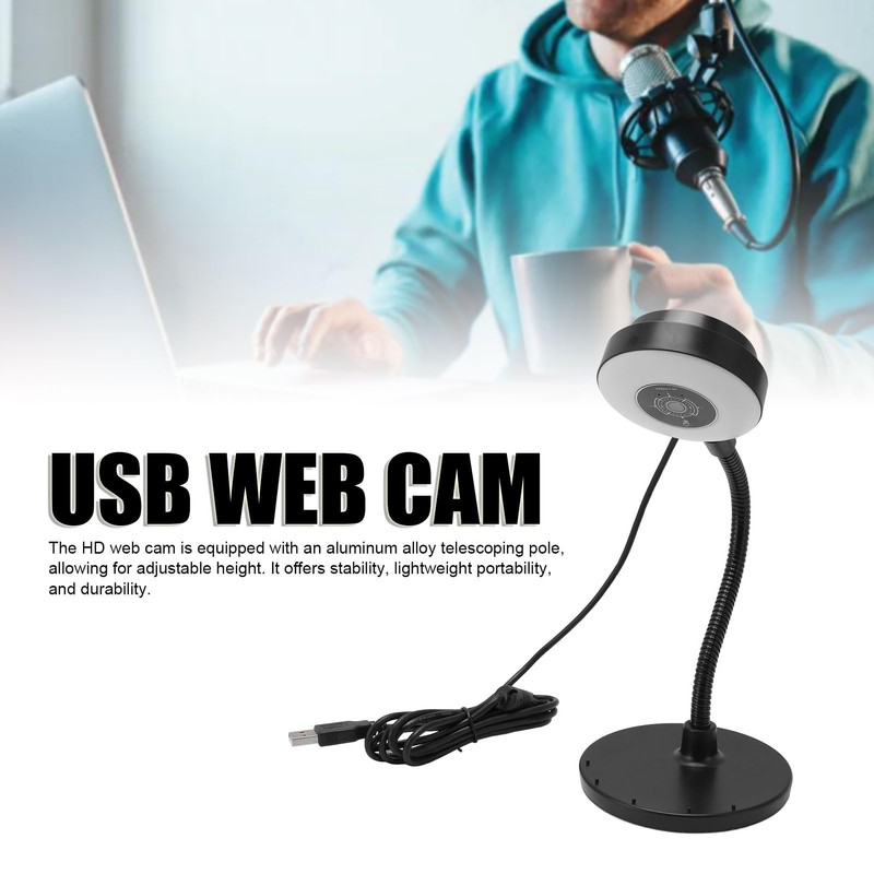 Ouitble Webcam with Light 8MP USB Web Cam PC Streaming