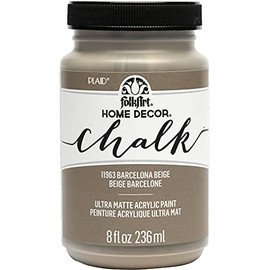 FolkArt, Barcelona Beige Assorted Home DÃ©cor 8 fl oz / 236 ml Acrylic Chalk Paint For Easy To Apply DIY Arts And Crafts, Ultra Matte Finish, 11963