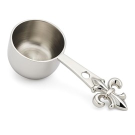 Nickel Fleur de Lis Coffee Scooper. Tea Scoop - Set of 3