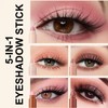 Eyeshadow Stick,5 Colors Soft Creamy Matte Shimmer Eye Shadow Pencil,Powder