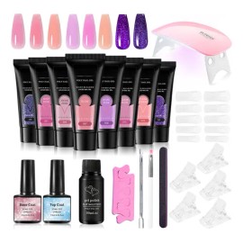 Kit Para Uñas Polygel De Completo Acrilicas Slip Solución