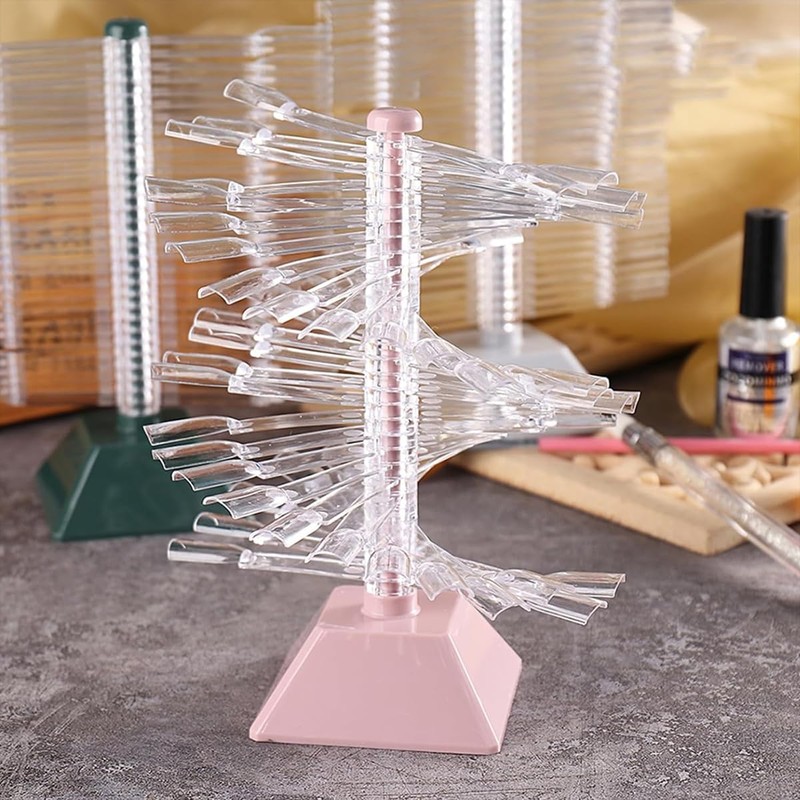 CENPEK Spiral Nail Set, Artificial Nail Set, Nail Colour Display