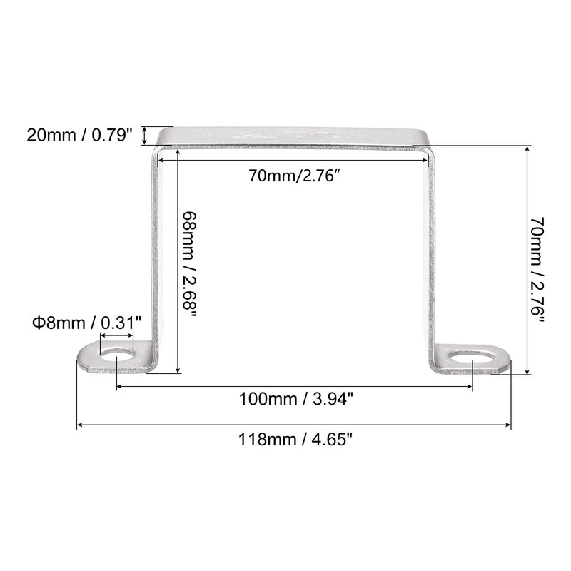 TA-VIGOR 6 Pcs 70mm x 70mm U Shape Connector Bracket