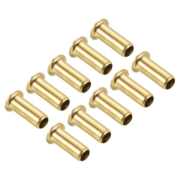PATIKIL 4mm Tube Brass Compression Fittings, 10 Pack Insert Tube