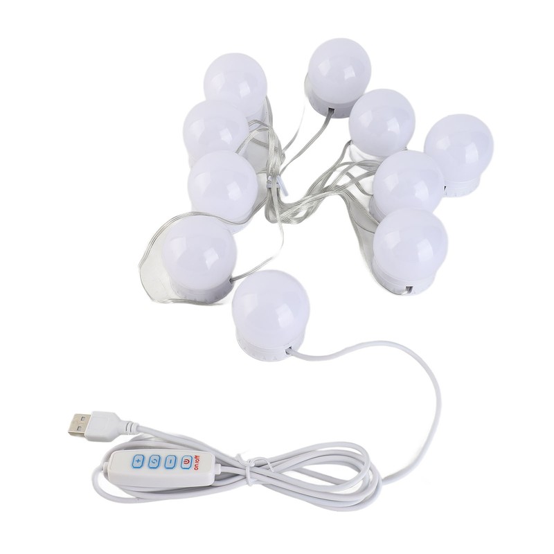 LED Makeup Mirror Lights Dimmable Bulb Warm/Cold Tones Dressing Mirror