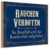 Rauchen Verboten Schild | Vintage-Design | Ideal für Büros und